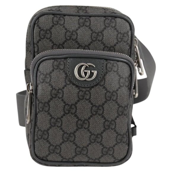 GUCCI Shoulder Bag PVC Gray Silver 752565 Auth 118850M - Picture 2 of 16